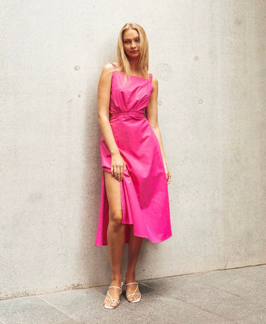 Paper Heart midi dress Amelie Dress - Pink
