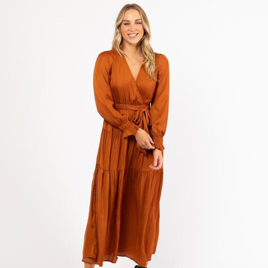 Ebby & I Dress Avalon maxi Dress - Rust