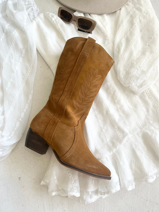 Human Shoes Long boots Dakota Boots - Tan Suede