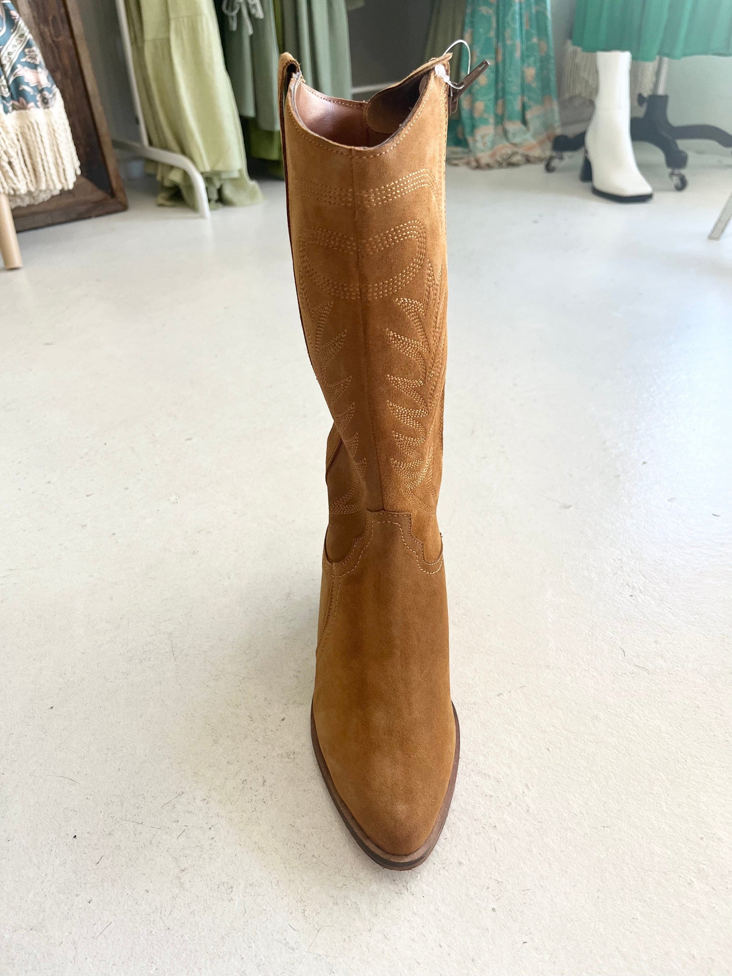 Human Shoes Long boots Dakota Boots - Tan Suede