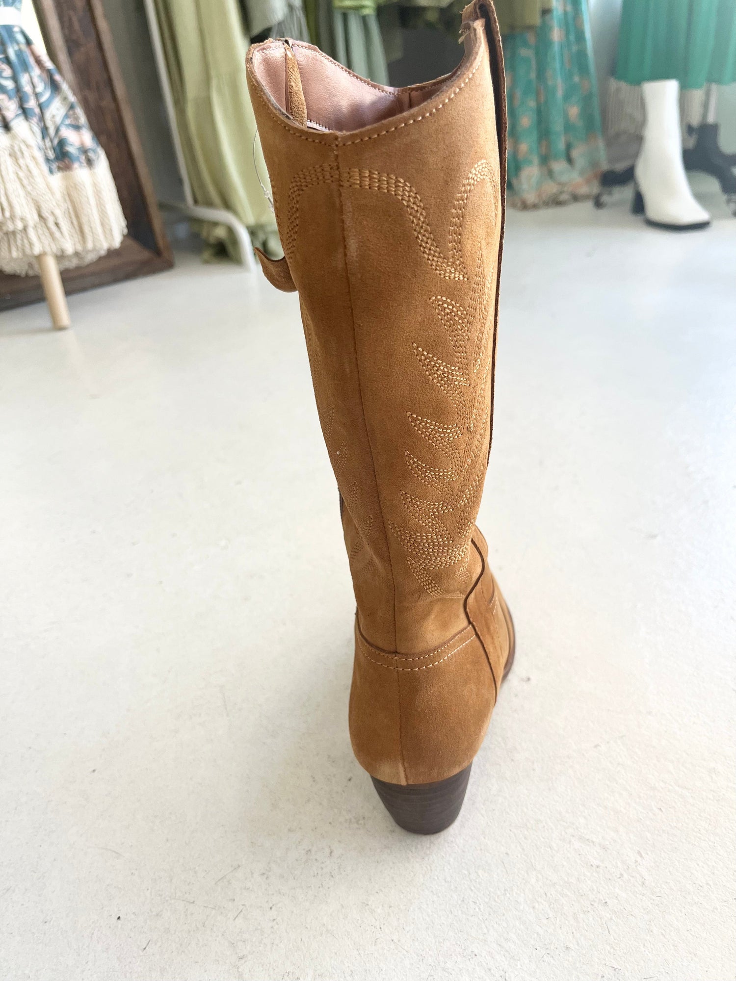 Human Shoes Long boots Dakota Boots - Tan Suede