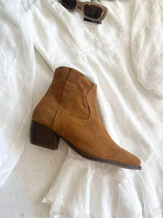 Human Shoes ankle boots Dee Ankle Boots - Tan Suede