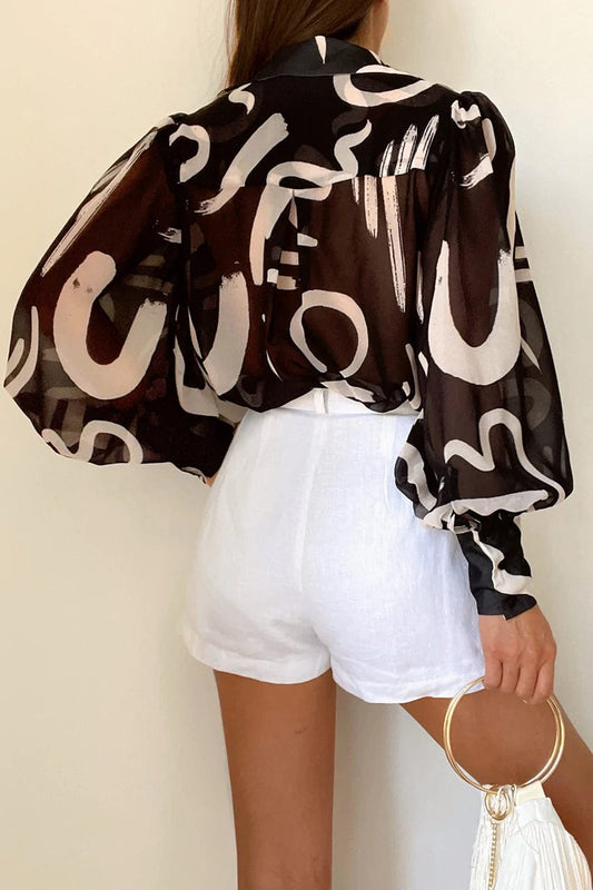 Runaway The Label Top FLEETWOOD BLOUSE - YORK BLACK