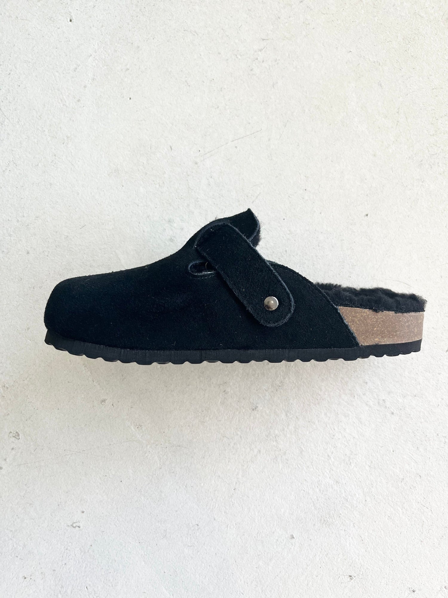 Human Shoes slides Lego - Black Suede