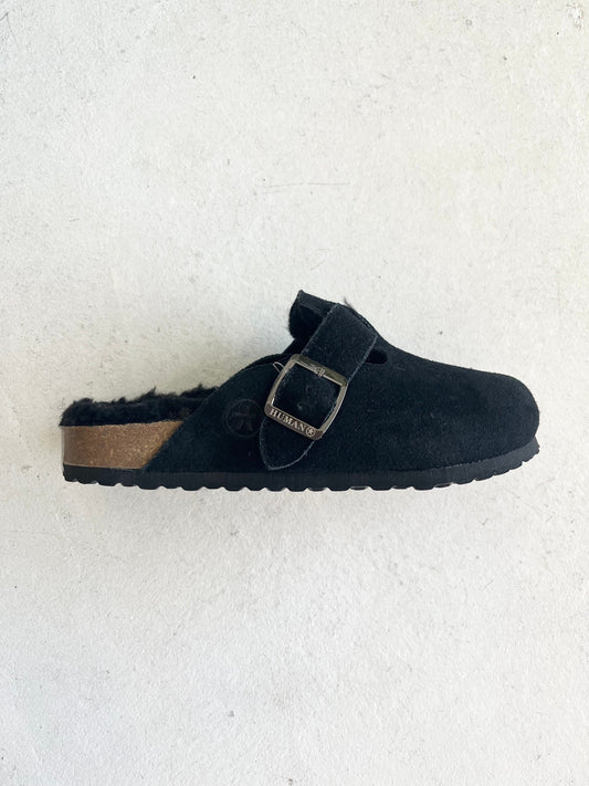 Human Shoes slides Lego - Black Suede
